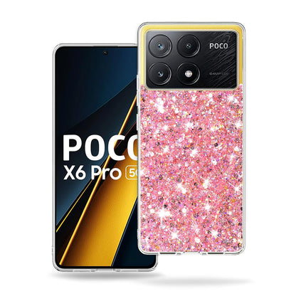 Futrola za Xiaomi Poco X6 Pro, Techsuit, Sparkly Glitter, Roze