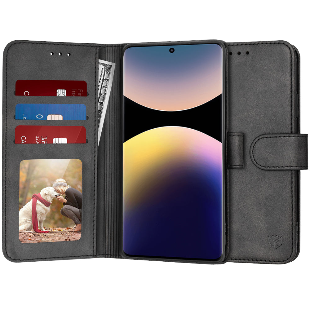 Futrola za Xiaomi Poco X7 / Note 14 Pro 5G, Techsuit, Diary Book, Crna