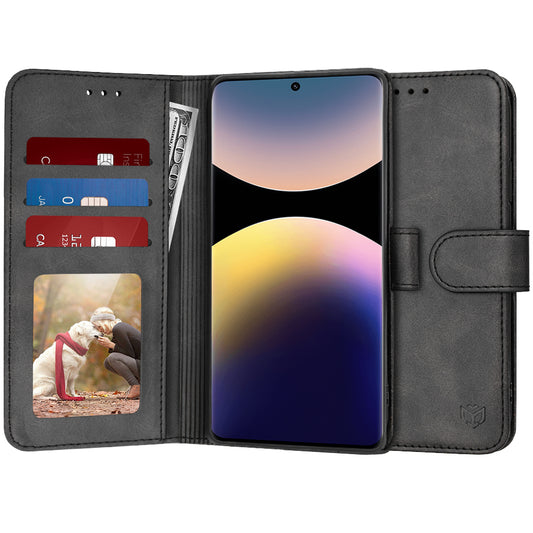 Futrola za Xiaomi Poco X7 / Note 14 Pro 5G, Techsuit, Diary Book, Crna