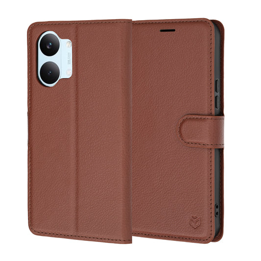 Futrola za Xiaomi Poco X8 Pro Max, Techsuit, Leather Folio, Braon