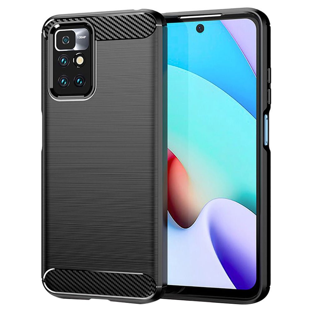 Futrola za Xiaomi Redmi 10 2022 / 10 (2021), Techsuit, Karbon, Crna