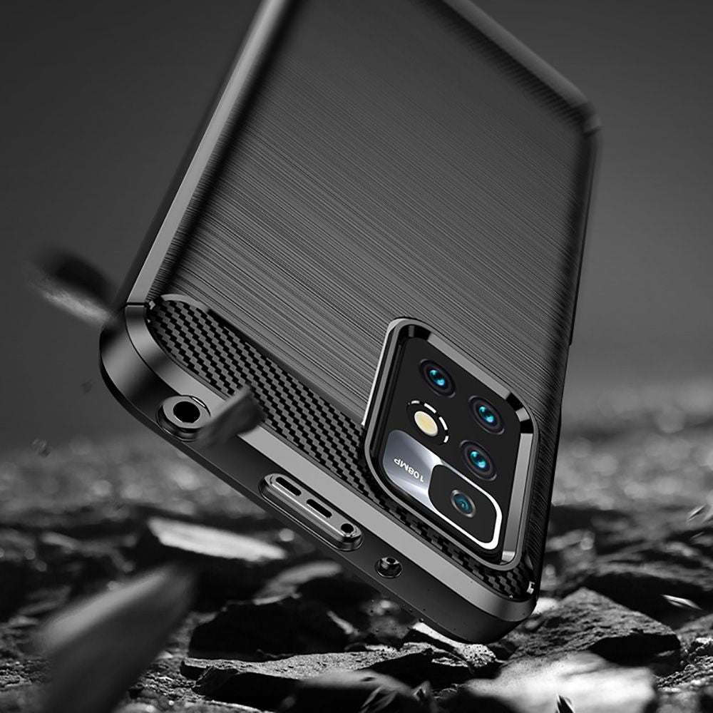 Futrola za Xiaomi Redmi 10 2022 / 10 (2021), Techsuit, Karbon, Crna