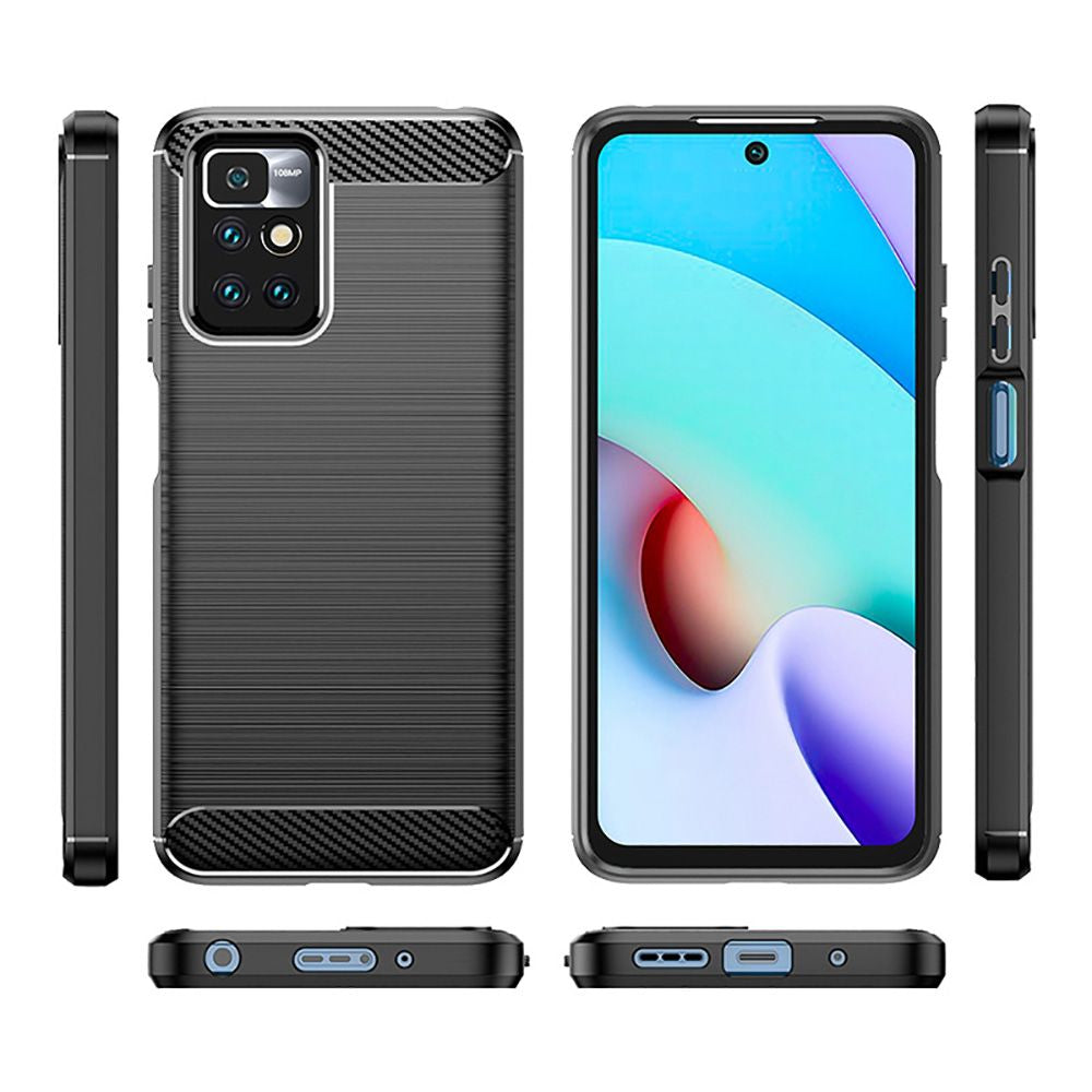 Futrola za Xiaomi Redmi 10 2022 / 10 (2021), Techsuit, Karbon, Crna