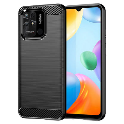 Futrola za Xiaomi Redmi 10C, Techsuit, Karbon, Crna