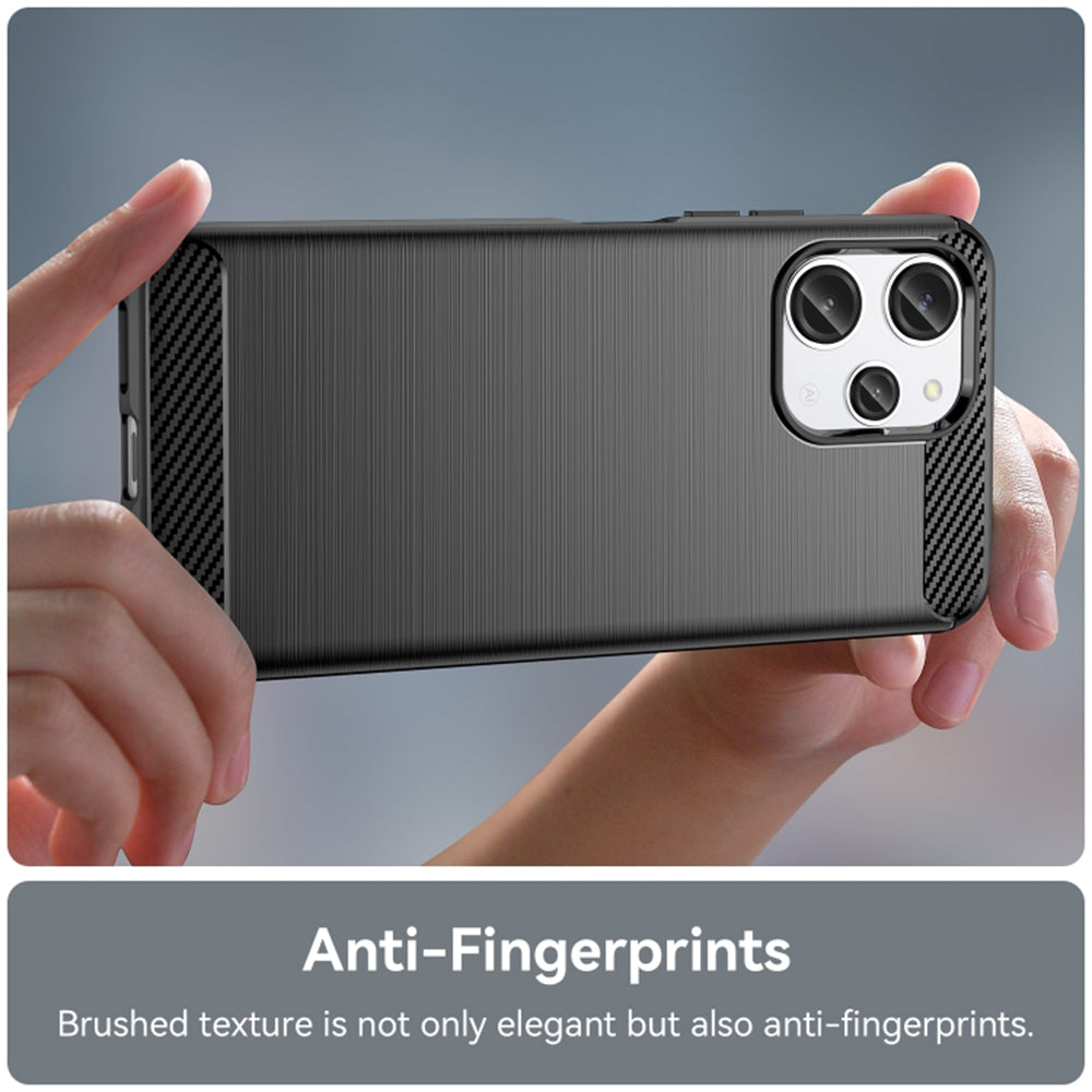 Futrola za Xiaomi Redmi 12 5G / 12, Techsuit, Karbon, Crna