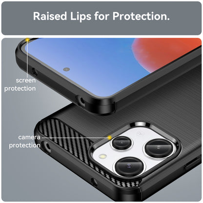 Futrola za Xiaomi Redmi 12 5G / 12, Techsuit, Karbon, Crna