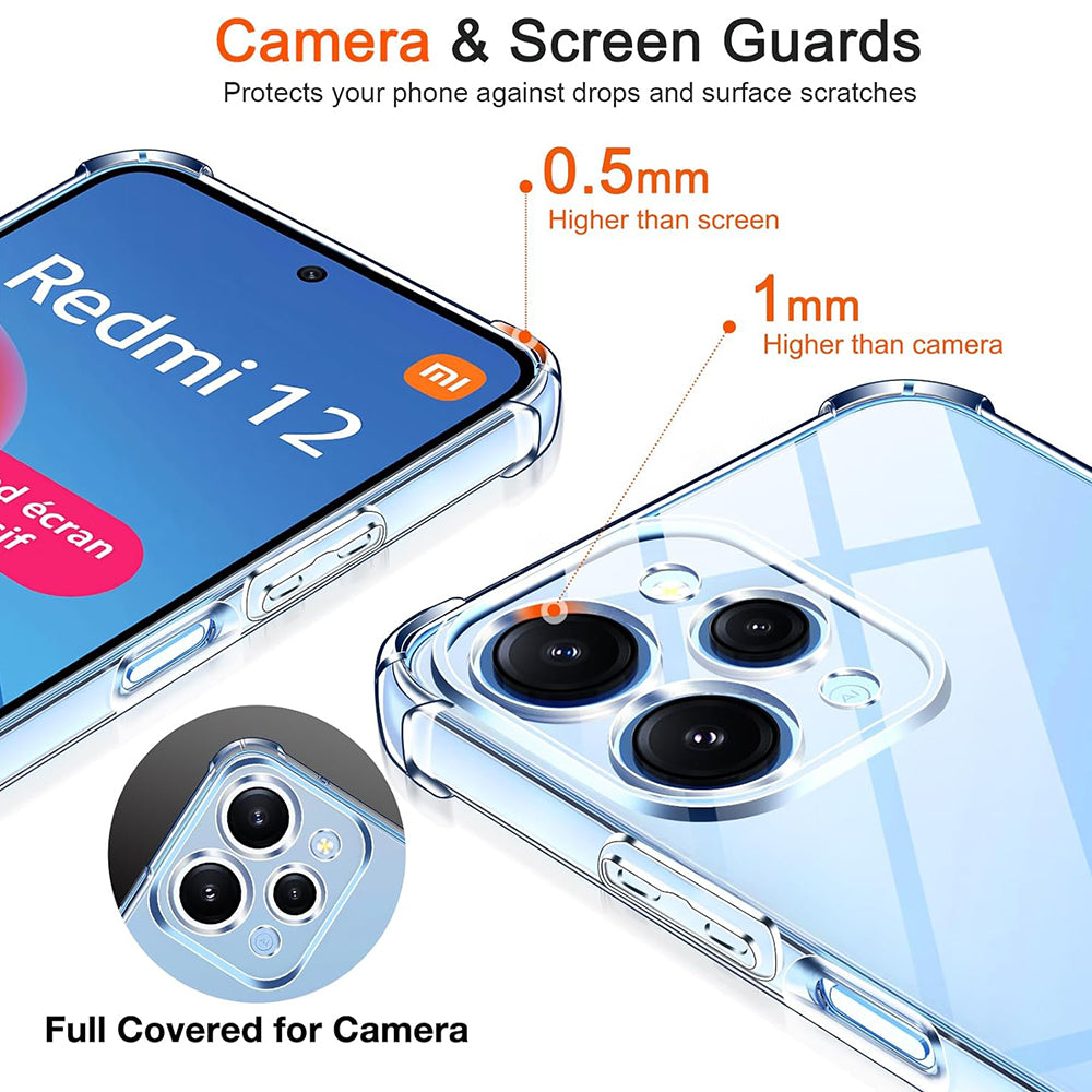 Futrola za Xiaomi Redmi 12 5G / 12, Techsuit, Shockproof Clear, Providna