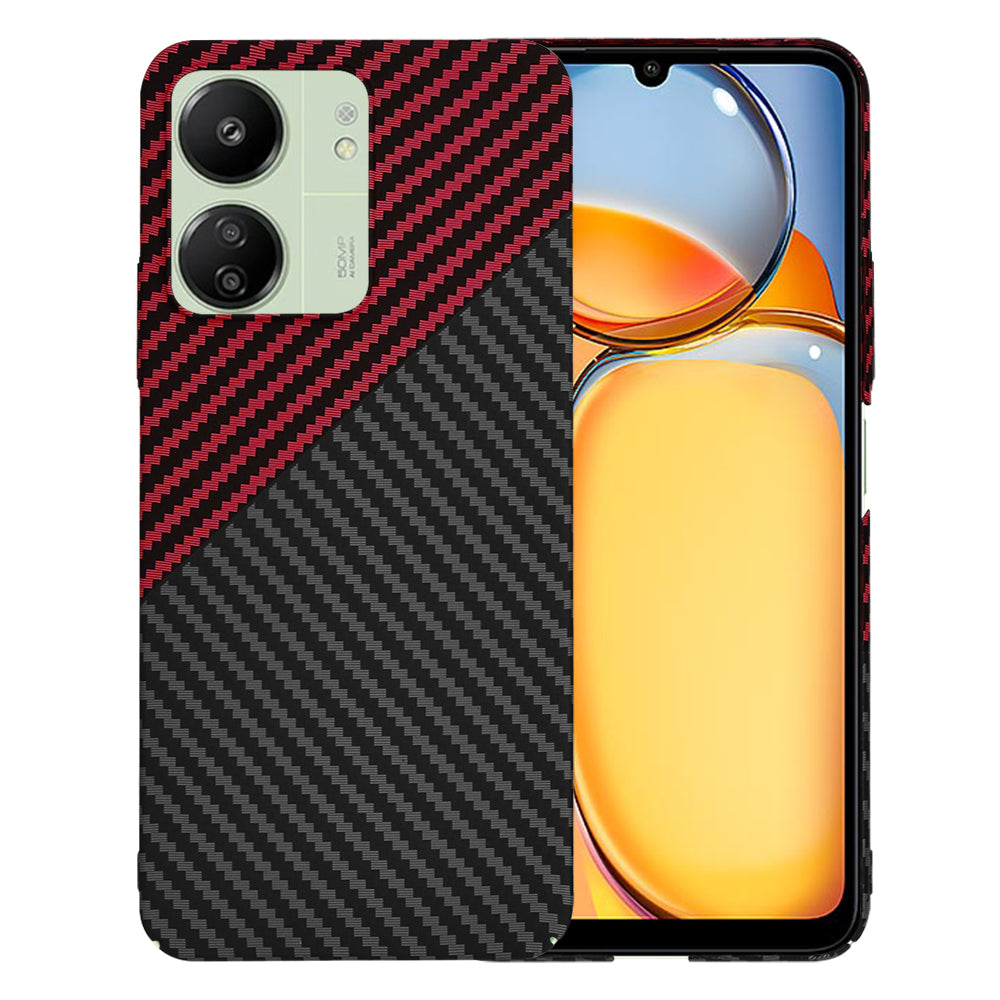 Futrola za Xiaomi Redmi 13C 5G / 13C / Poco C65, Techsuit, Carbonite FiberShell, Crno Crvena