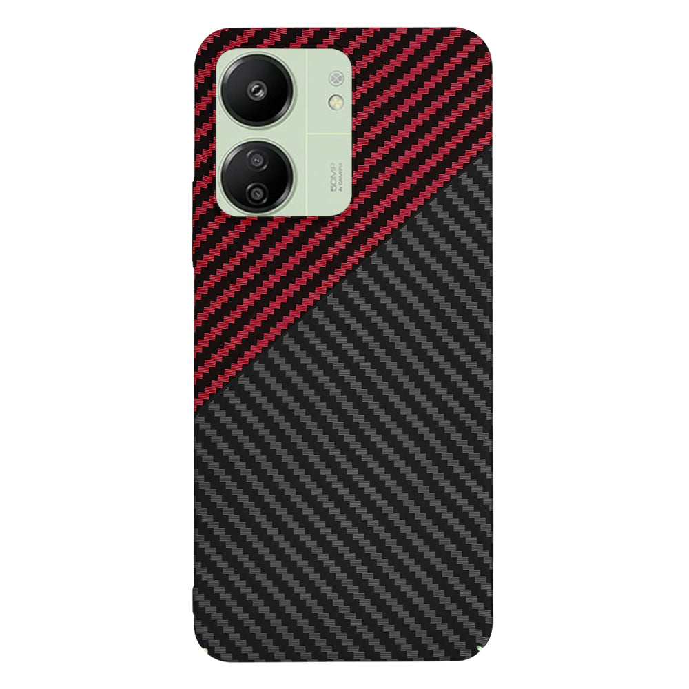 Futrola za Xiaomi Redmi 13C 5G / 13C / Poco C65, Techsuit, Carbonite FiberShell, Crno Crvena