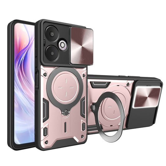 Futrola za Xiaomi Redmi 13C 5G, Techsuit, CamGuard Pro, Roze Zlatna