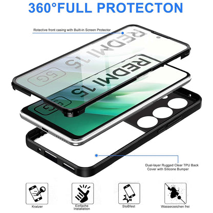 Futrola za Xiaomi Redmi 15 5G / 15 4G, Techsuit, ColorVerse 360, Crna