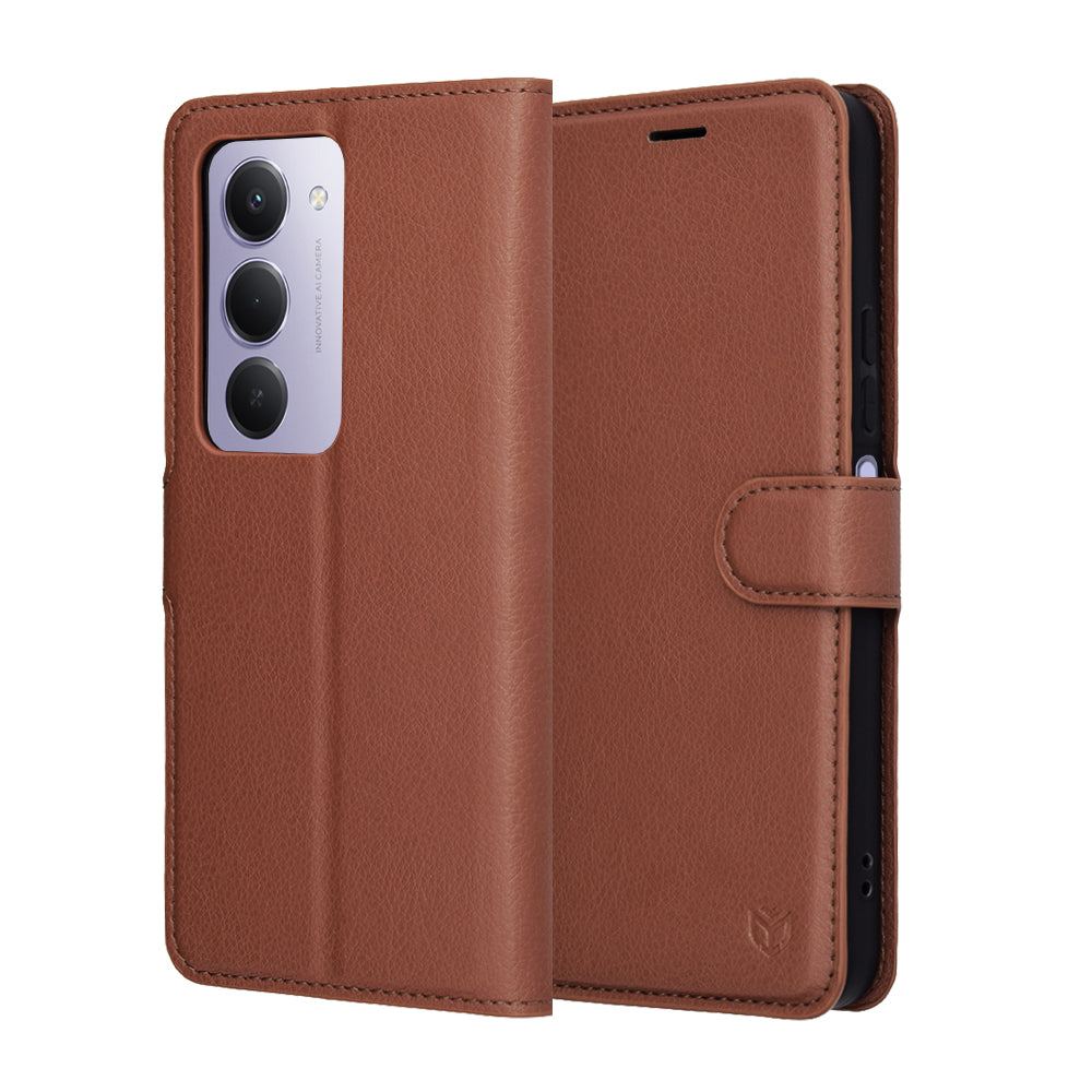 Futrola za Xiaomi Redmi 15 5G / 15 4G, Techsuit, Leather Folio, Braon
