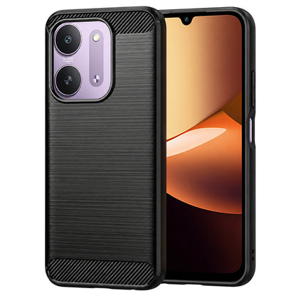 Futrola za Xiaomi Redmi 17C 5G, Techsuit, Karbon, Crna