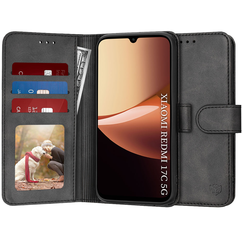 Futrola za Xiaomi Redmi 17C 5G, Techsuit, Diary Book, Crna