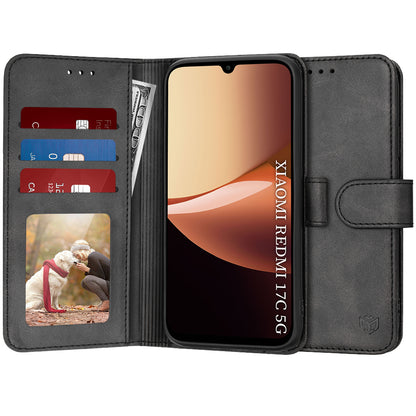Futrola za Xiaomi Redmi 17C 5G, Techsuit, Diary Book, Crna