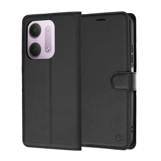 Futrola za Xiaomi Redmi 17C 5G, Techsuit, Leather Folio, Crna