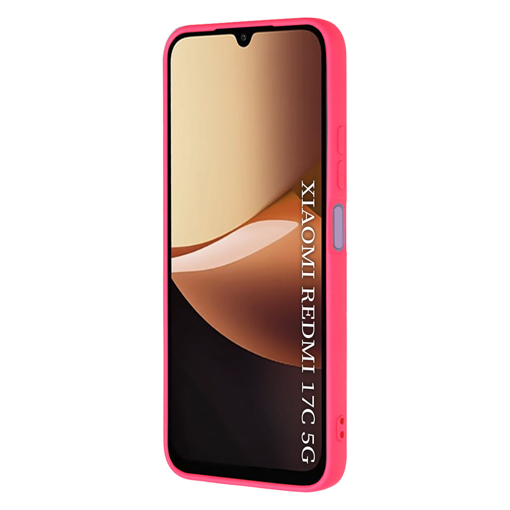 Maska za Xiaomi Redmi 17C 5G, Techsuit, SoftFlex, tamnoružičasta