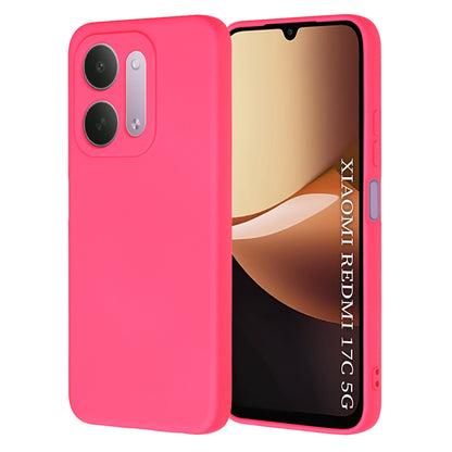 Maska za Xiaomi Redmi 17C 5G, Techsuit, SoftFlex, tamnoružičasta