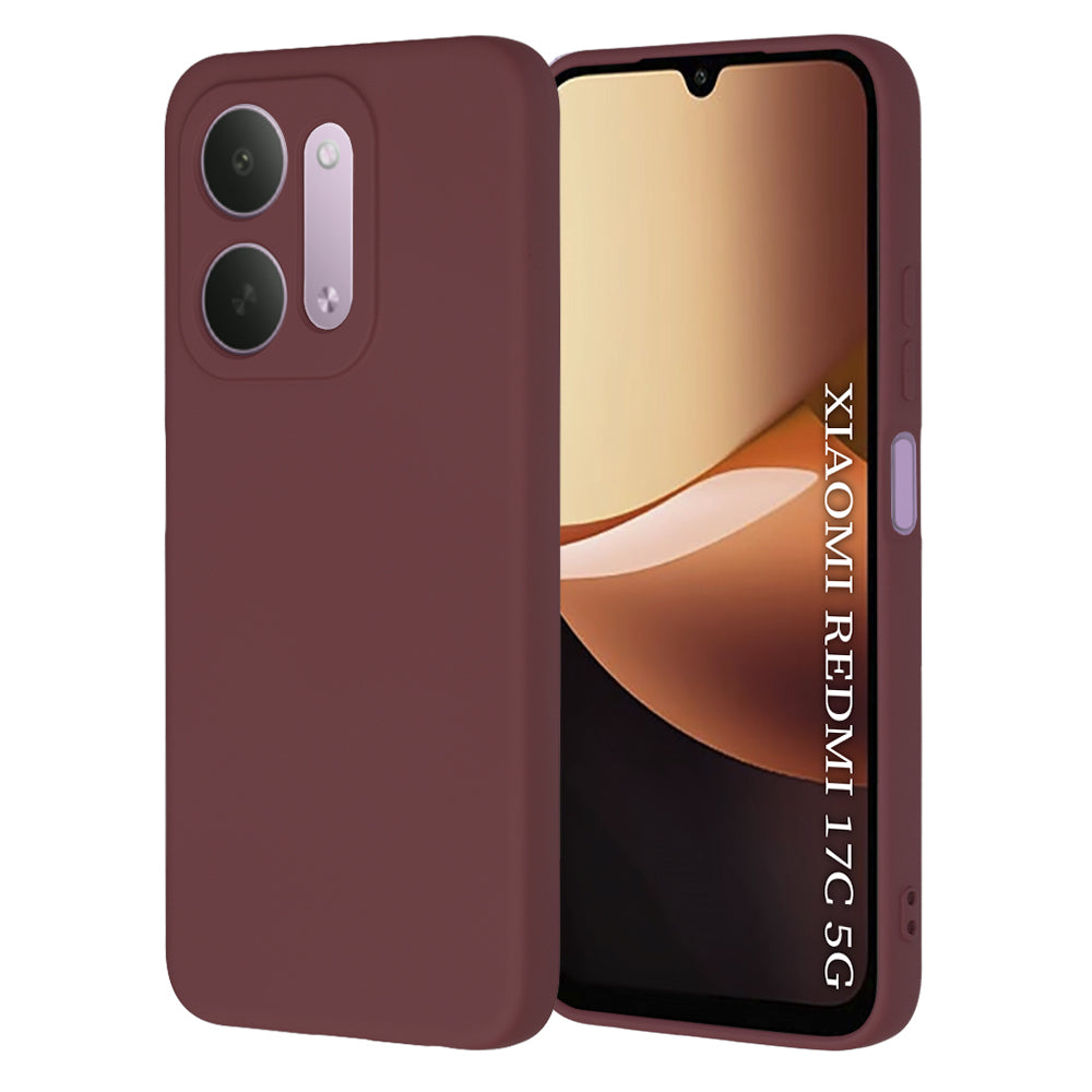 Futrola za Xiaomi Redmi 17C 5G, Techsuit, SoftFlex, bordo