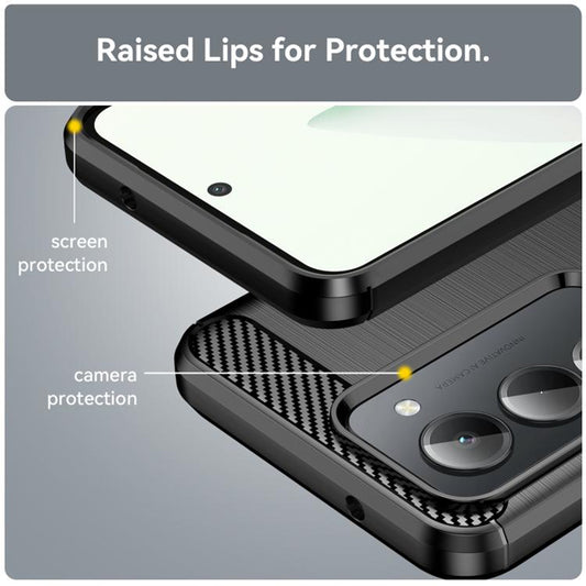 Futrola za Xiaomi Redmi 15 5G / 15 4G, Techsuit, Karbon, Crna