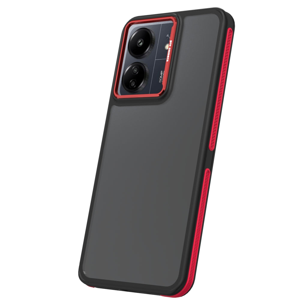 Futrola za Xiaomi Poco M6 / Redmi 13C 5G, OEM, Crystal Black, Crvena