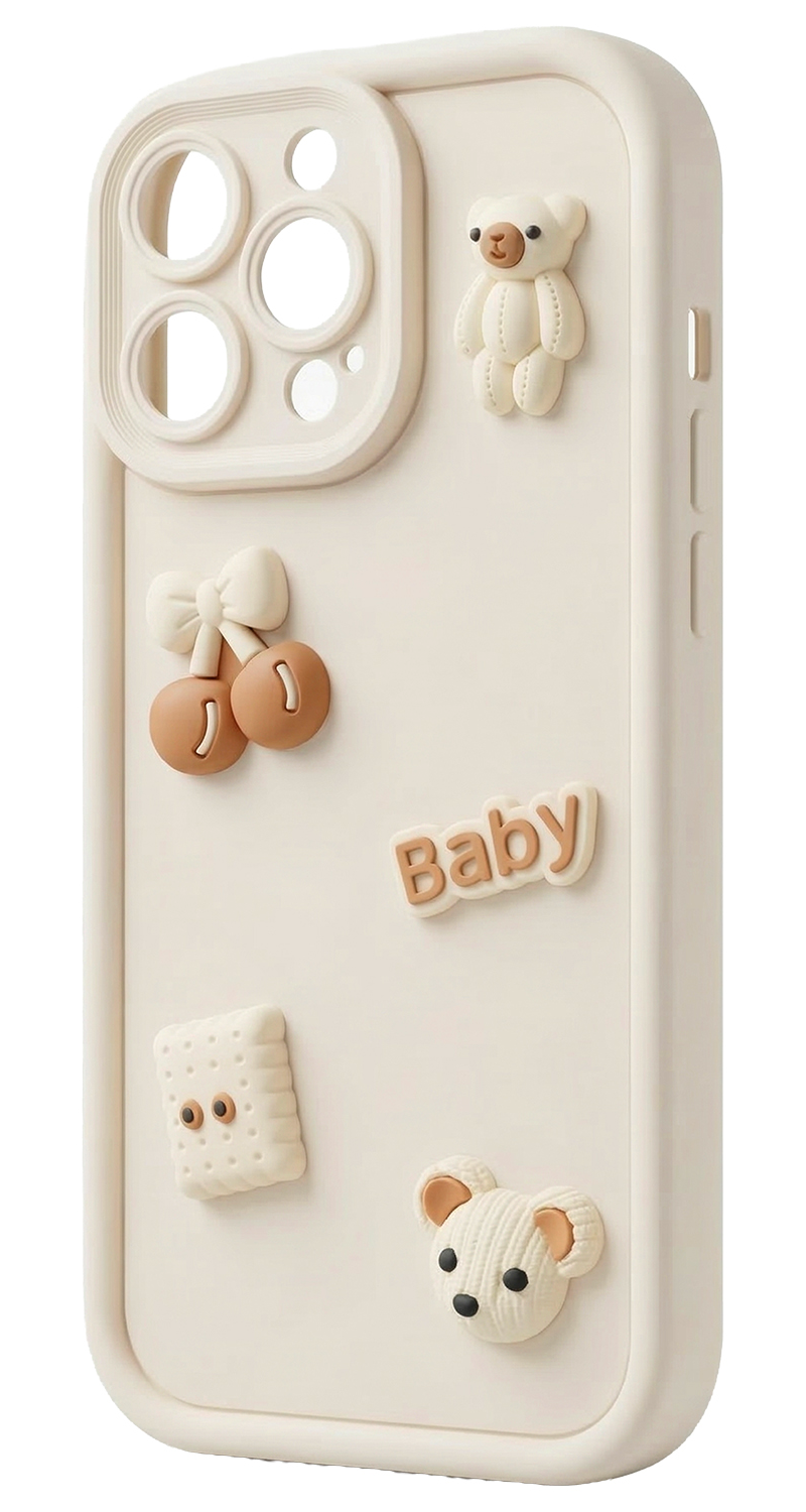 Futrola za Xiaomi Redmi Note 15 Pro 5G, OEM, Ultra Trendy 3D Bear, Bež