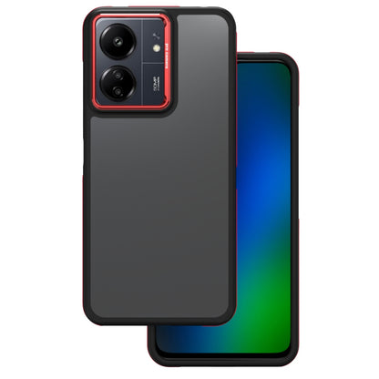 Futrola za Xiaomi Poco M6 / Redmi 13C 5G, OEM, Crystal Black, Crvena