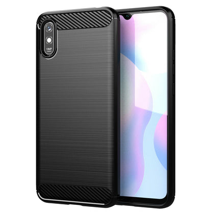 Futrola za Xiaomi Redmi 9AT / 9A, Techsuit, Karbon, Crna