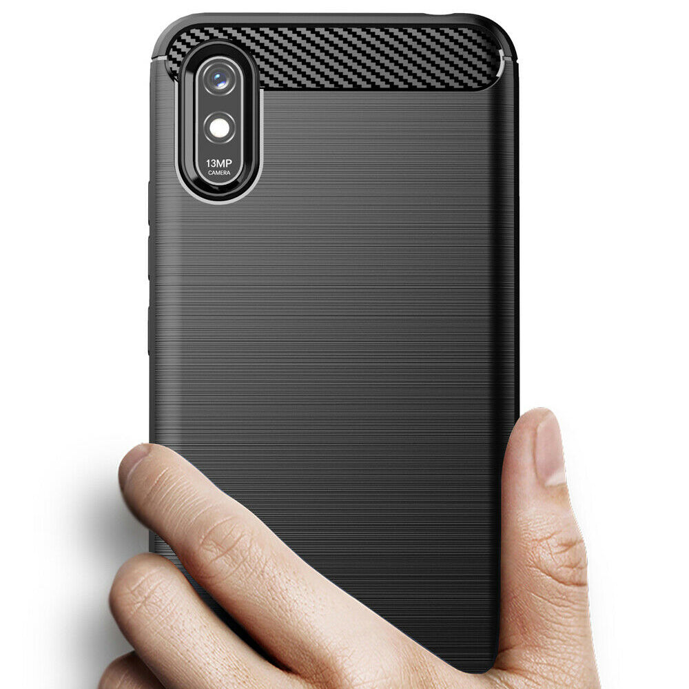 Futrola za Xiaomi Redmi 9AT / 9A, Techsuit, Karbon, Crna