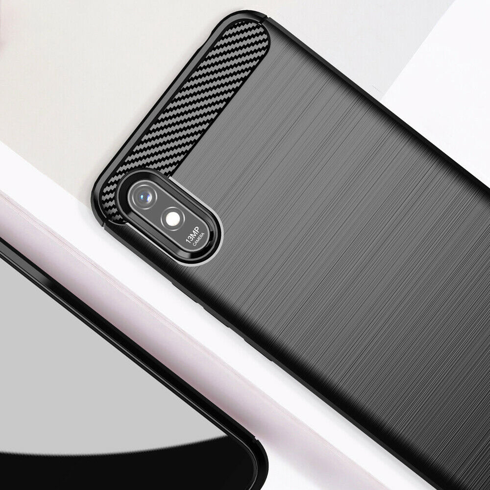 Futrola za Xiaomi Redmi 9AT / 9A, Techsuit, Karbon, Crna