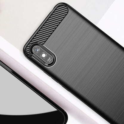 Futrola za Xiaomi Redmi 9AT / 9A, Techsuit, Karbon, Crna