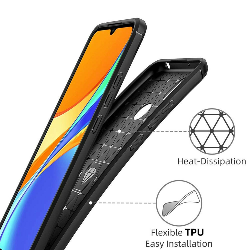 Futrola za Xiaomi Redmi 9C NFC / 9C, Techsuit, Karbon, Crna