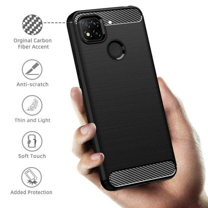 Futrola za Xiaomi Redmi 9C NFC / 9C, Techsuit, Karbon, Crna