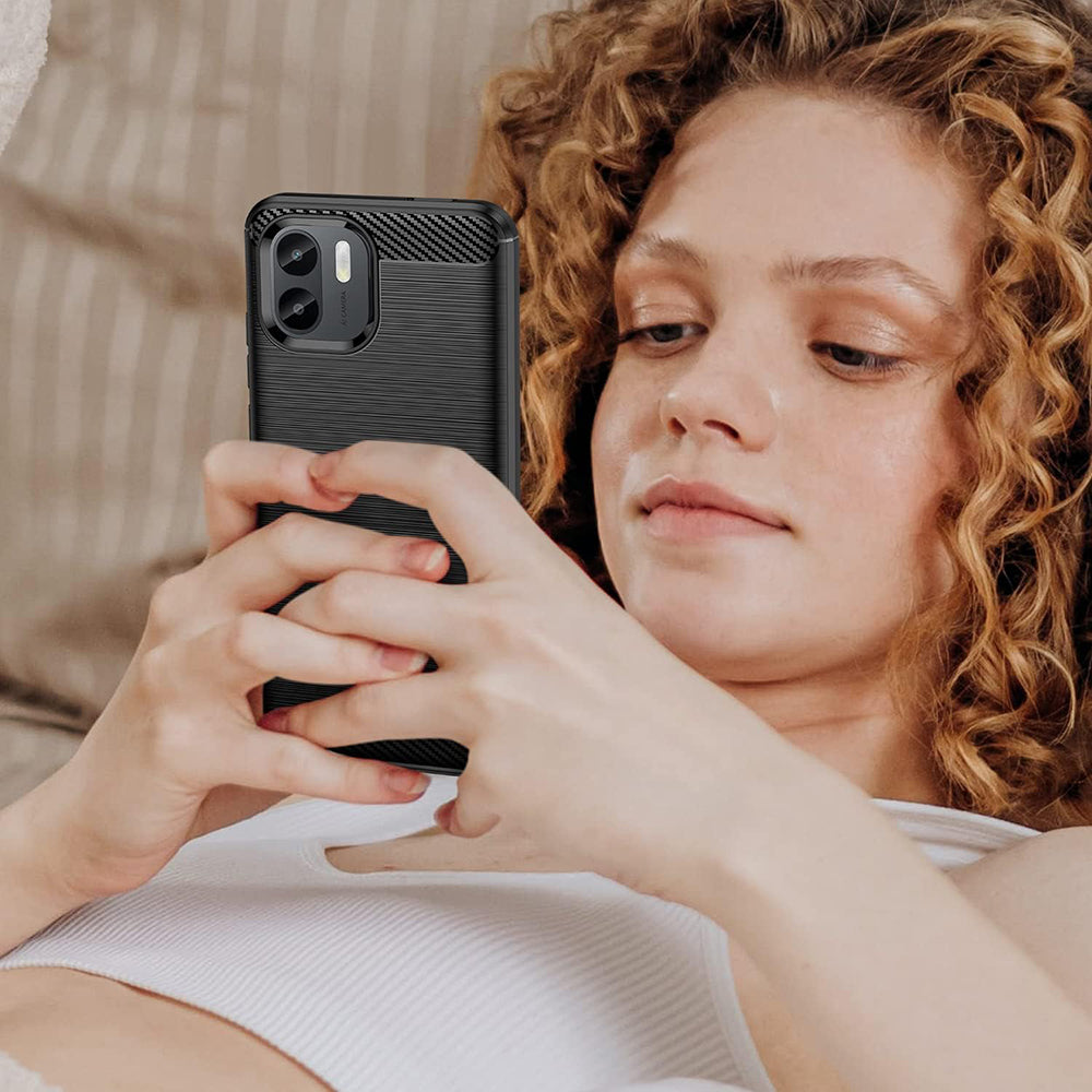 Futrola za Xiaomi Redmi A2 / A1, Techsuit, Karbon, Crna