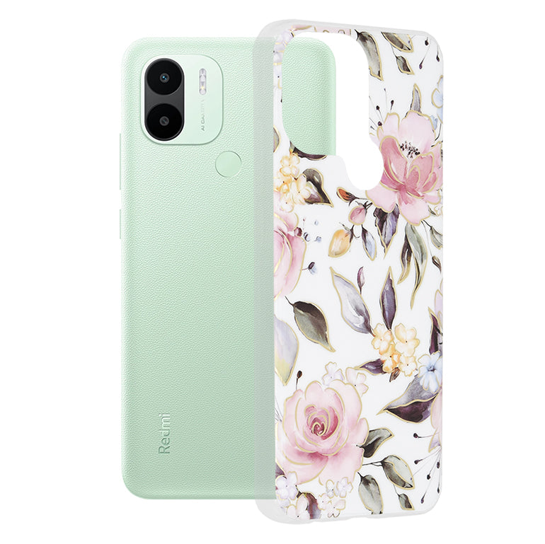 Futrola za Xiaomi Redmi A2+ / A1+, Techsuit, Marble, Bela