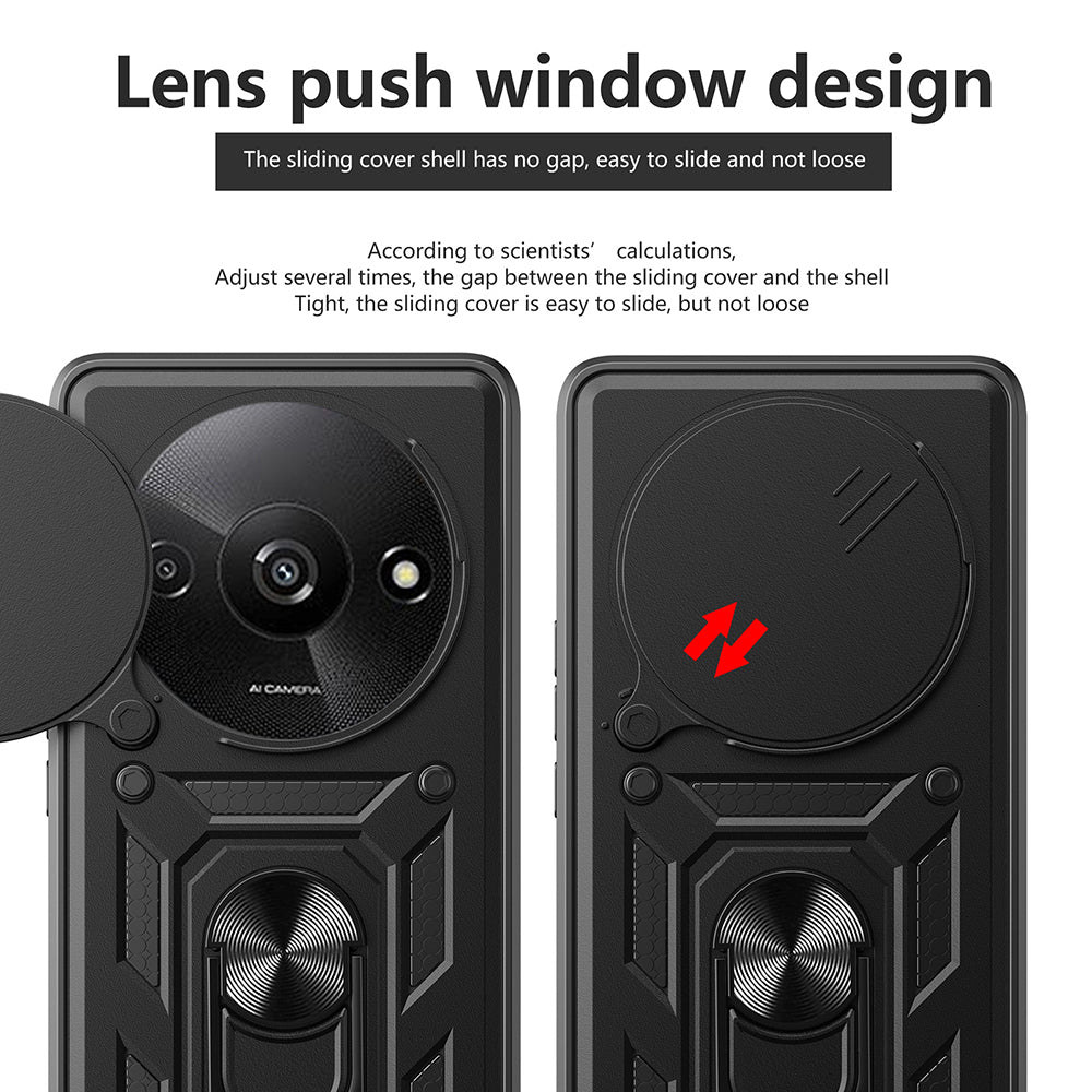 Futrola za Xiaomi Redmi A3x / A3, Techsuit, CamShield, Crna