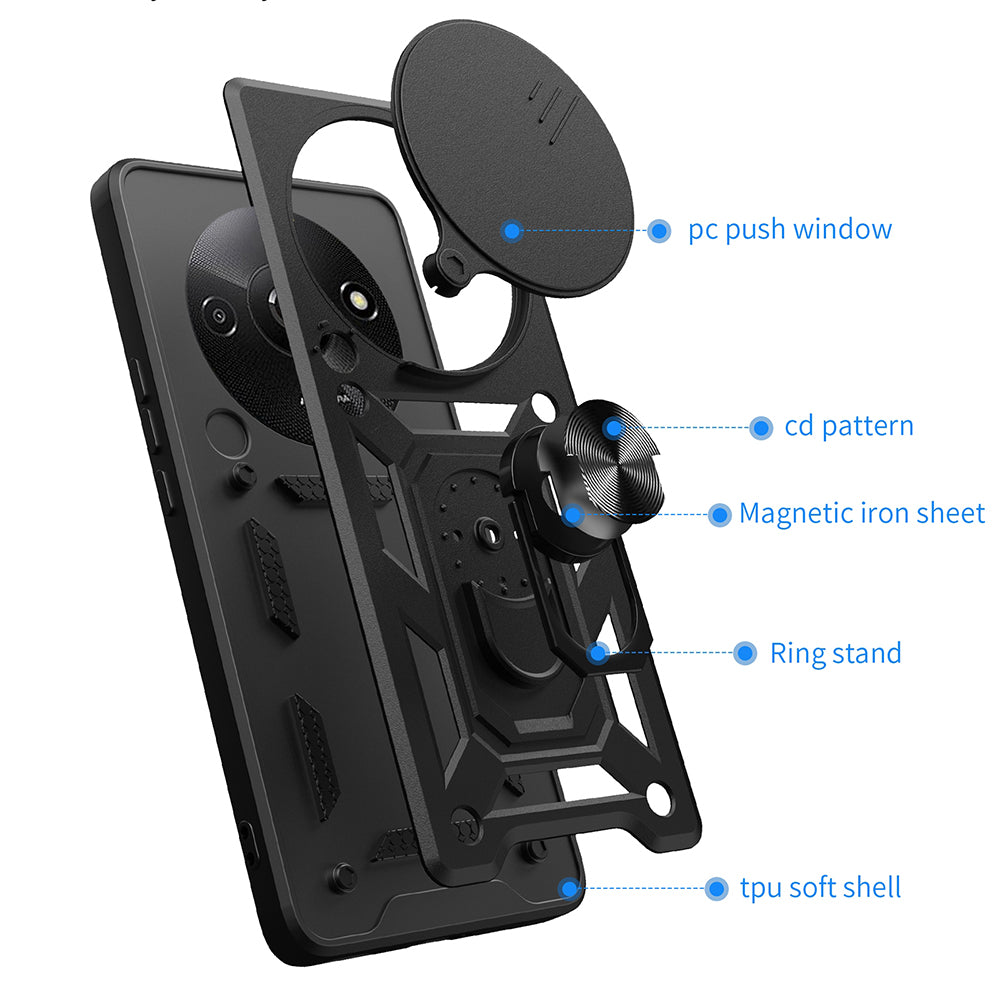 Futrola za Xiaomi Redmi A3x / A3, Techsuit, CamShield, Crna