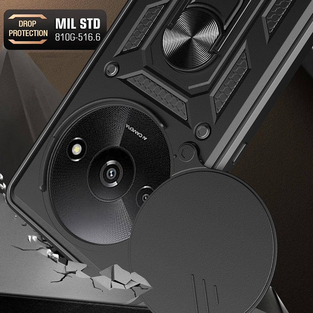 Futrola za Xiaomi Redmi A3x / A3, Techsuit, CamShield, Crna