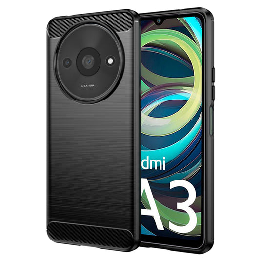Futrola za Xiaomi Redmi A3x / A3, Techsuit, Karbon, Crna