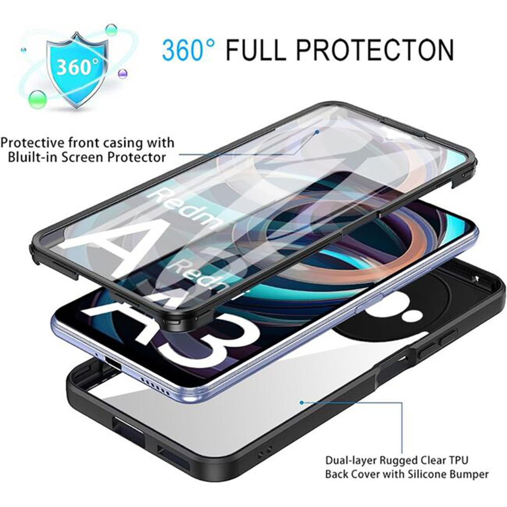 Futrola za Xiaomi Redmi A3x / A3, Techsuit, ColorVerse 360, Crna
