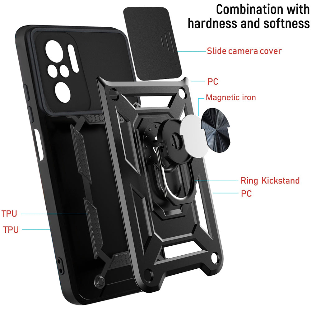 Futrola za Xiaomi Redmi Note 10 Pro Max / Note 10 Pro, Techsuit, CamShield, Crna