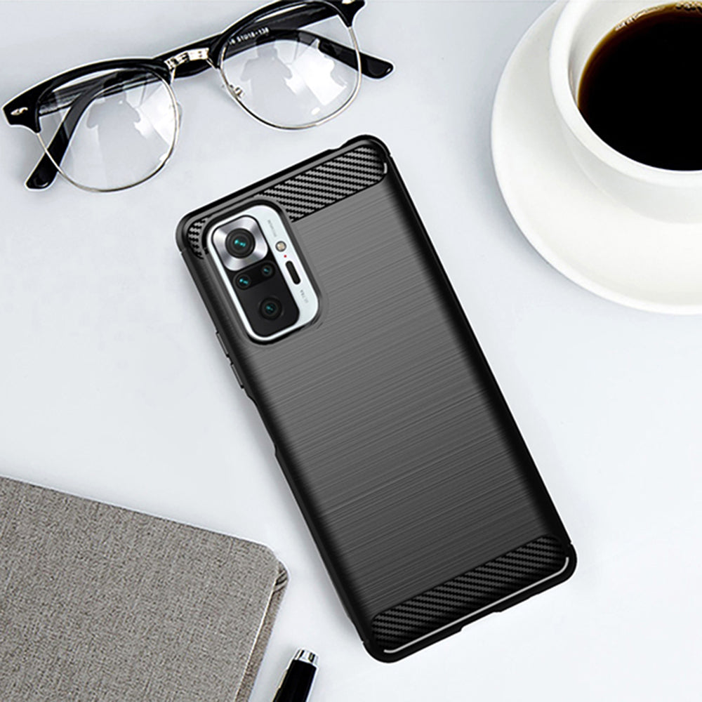 Futrola za Xiaomi Redmi Note 10 Pro Max / Note 10 Pro, Techsuit, Karbon, Crna
