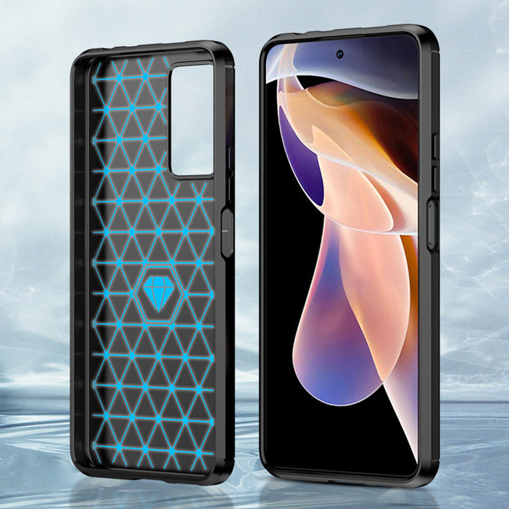 Futrola za Xiaomi Redmi Note 11 Pro+ 5G, Techsuit, Karbon, Crna