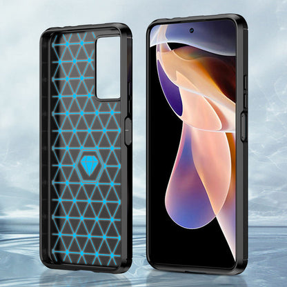 Futrola za Xiaomi Redmi Note 11 Pro+ 5G, Techsuit, Karbon, Crna