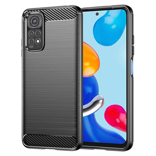 Futrola za Xiaomi Redmi Note 11S / Note 11, Techsuit, Karbon, Crna