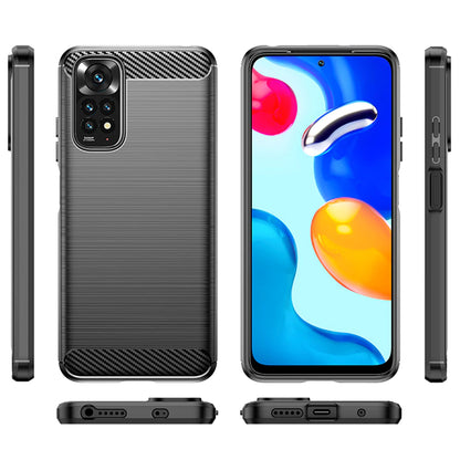 Futrola za Xiaomi Redmi Note 11S / Note 11, Techsuit, Karbon, Crna