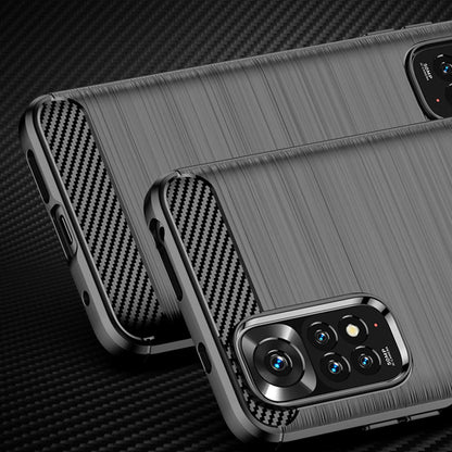 Futrola za Xiaomi Redmi Note 11S / Note 11, Techsuit, Karbon, Crna