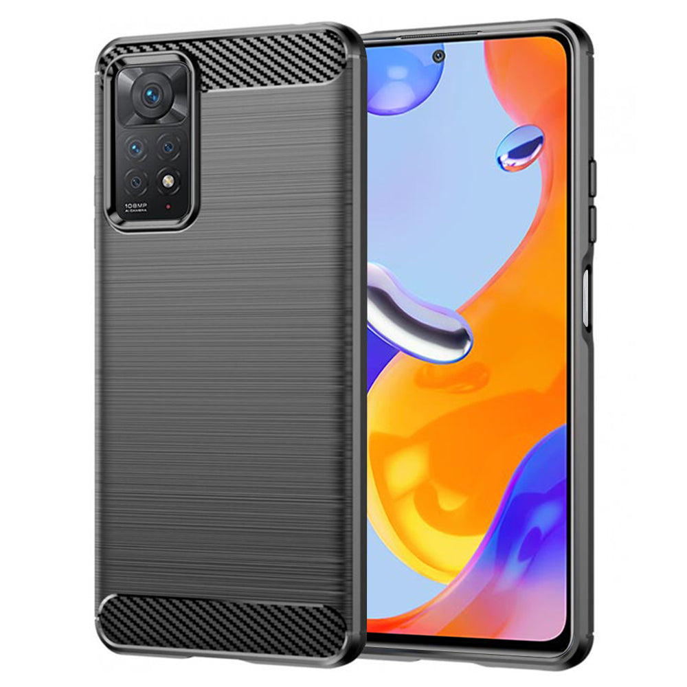 Futrola za Xiaomi Redmi Note 12 Pro 4G / Note 11 Pro 5G / Note 11 Pro, Techsuit, Karbon, Crna