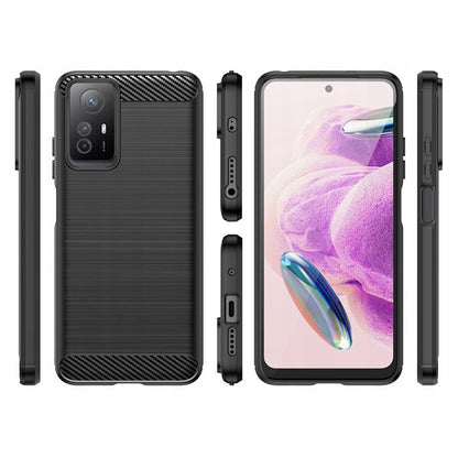 Futrola za Xiaomi Redmi Note 12S, Techsuit, Karbon, Crna