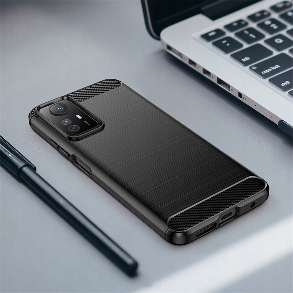 Futrola za Xiaomi Redmi Note 12S, Techsuit, Karbon, Crna